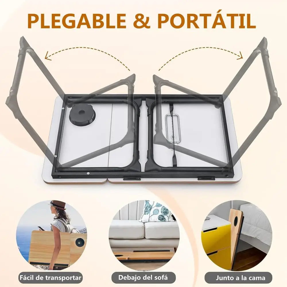 Adjustable Bed Table Computer Desk Foldable Night Table pliante for Home Reading Laptop Computer Desk Dormitory Student Table