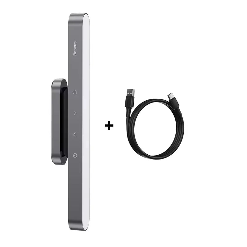 Baseus Magnetic Night Light Hanging LED Stepless Dimming Desk Lamp Rechargeable Kitchen Cabinet Table Light Bedroom Read Lamp