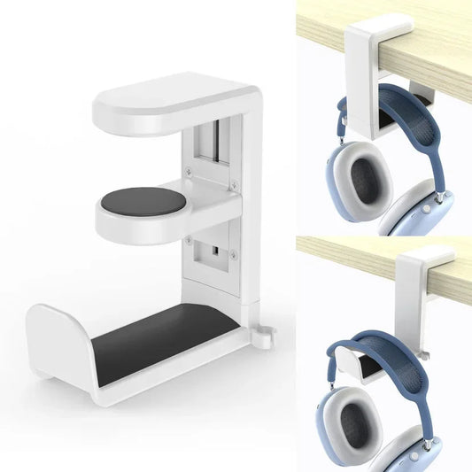 360° Rotating Headphone Stand Desktop Headset Holder PC Gaming Headset Desk Hanger Hook For Earphone Controller